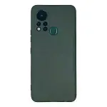 İnfinix Hot 11s Kılıf Nano İçi Kadife Silikon - Koyu Yeşil-3