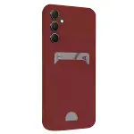 Samsung Galaxy A16 5g Kılıf Kelvin Kartvizitli Silikon - Bordo-3