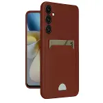 Samsung Galaxy A16 5g Kılıf Kelvin Kartvizitli Silikon - Bordo-1