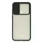 Samsung Galaxy A11 Kılıf Palm Buzlu Kamera Sürgülü Silikon - Siyah-2