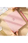 2026 Dikey Haftalık Ajanda 12 Aylık Sert Kapak 18x20 cm - Pembe-1