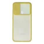 Samsung Galaxy A11 Kılıf Palm Buzlu Kamera Sürgülü Silikon - Sarı-2