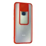 Xiaomi Redmi Note 9 Kılıf Palm Buzlu Kamera Sürgülü Silikon - Kırmızı-3