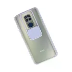 Xiaomi Redmi Note 9 Kılıf Palm Buzlu Kamera Sürgülü Silikon - Lila-2