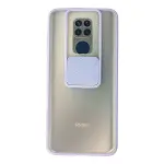 Xiaomi Redmi Note 9 Kılıf Palm Buzlu Kamera Sürgülü Silikon - Lila-1