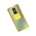 Xiaomi Redmi Note 9 Kılıf Palm Buzlu Kamera Sürgülü Silikon - Sarı-2