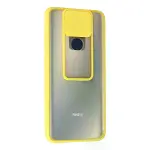 Xiaomi Redmi Note 9 Kılıf Palm Buzlu Kamera Sürgülü Silikon - Sarı-3