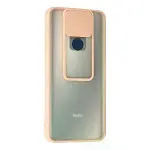 Xiaomi Redmi Note 9 Kılıf Palm Buzlu Kamera Sürgülü Silikon - Pembe-3