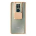 Xiaomi Redmi Note 9 Kılıf Palm Buzlu Kamera Sürgülü Silikon - Pembe-1