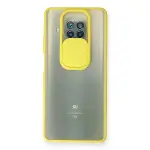 Xiaomi Mi 10t Lite Kılıf Palm Buzlu Kamera Sürgülü Silikon - Sarı-1