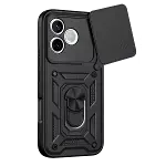 Huawei Honor 600 Lite Pars Lens Yüzüklü Silikon - Siyah-2