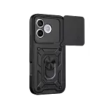 Huawei Honor 600 Lite Pars Lens Yüzüklü Silikon - Siyah-3