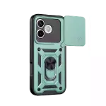 Huawei Honor 600 Lite Pars Lens Yüzüklü Silikon - Yeşil-2