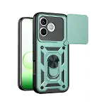 Huawei Honor 600 Lite Pars Lens Yüzüklü Silikon - Yeşil-1
