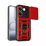 Xiaomi Poco X8 Pro Pars Lens Yüzüklü Silikon - Kırmızı-1