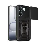 Xiaomi Poco X8 Pro Pars Lens Yüzüklü Silikon - Siyah-1