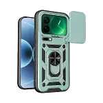 Xiaomi Mi 17 Pro Max Pars Lens Yüzüklü Silikon - Yeşil-1