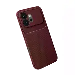 Huawei Honor 600 Auto Focus Karbon Kapak - Bordo-2