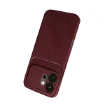 Huawei Honor 600 Auto Focus Karbon Kapak - Bordo-3