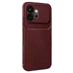Huawei Honor 600 Auto Focus Karbon Kapak - Bordo-1