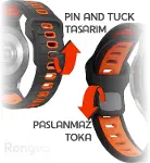 Samsung ile Uyumlu Çift Renkli Pin-and-Tuck 20mm Kordon Galaxy Watch 7/6/5/4 Serisi için Galaxy Watc-7