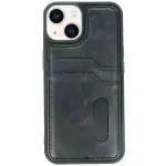 İphone 15 Sara Kartvizitli Deri Kılıf - Siyah-2