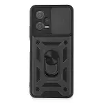 Xiaomi Redmi Note 12 5g Kılıf Pars Lens Yüzüklü Silikon - Siyah-1