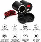 Motosiklet ve Elektrikli Bisiklet Çakmaklık Soketi USB Şarj Girişi – 12V-24V, 5V 2A USB Çıkış, Açma-2