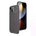 İphone 15 Kılıf Auto Focus Karbon Kapak - Gri-1