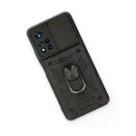 Xiaomi Redmi Note 11t Kılıf Pars Lens Yüzüklü Silikon - Siyah-3