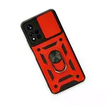 Xiaomi Redmi Note 11t Kılıf Pars Lens Yüzüklü Silikon - Kırmızı-2