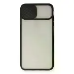 İphone Xs Max Kılıf Palm Buzlu Kamera Sürgülü Silikon - Siyah-2
