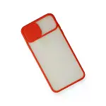 İphone Xs Max Kılıf Palm Buzlu Kamera Sürgülü Silikon - Kırmızı-3