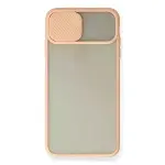 İphone Xs Max Kılıf Palm Buzlu Kamera Sürgülü Silikon - Pembe-2