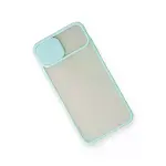 İphone Xs Max Kılıf Palm Buzlu Kamera Sürgülü Silikon - Turkuaz-3