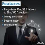 Blu Button Tough 1 Mokka – Smart Scene Bluetooth düğmesi, ev otomasyonu, IP54 sertifikalı, uzun menz-6