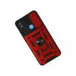 Xiaomi Redmi 9c Kılıf Pars Lens Yüzüklü Silikon - Kırmızı-3