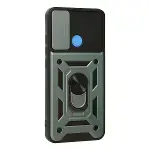 Xiaomi Redmi 9c Kılıf Pars Lens Yüzüklü Silikon - Yeşil-2