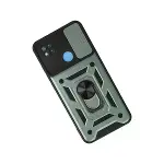Xiaomi Redmi 9c Kılıf Pars Lens Yüzüklü Silikon - Yeşil-3