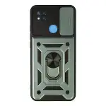 Xiaomi Redmi 9c Kılıf Pars Lens Yüzüklü Silikon - Yeşil-1