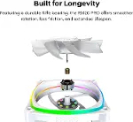RX120 PRO ARGB PWM 120mm Fan 3'lü Paket, Üst Düzey, Ters Bıçak, 360° ARGB Aydınlatma, Tüfek Yataklı,-6