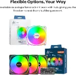 RX120 PRO ARGB PWM 120mm Fan 3'lü Paket, Üst Düzey, Ters Bıçak, 360° ARGB Aydınlatma, Tüfek Yataklı,-8
