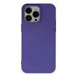 İphone 14 Pro Max Kılıf Nano İçi Kadife Silikon - Mor-1