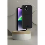 İphone 14 Kılıf Kelvin Kartvizitli Silikon - Koyu Yeşil-2