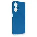 Realme C55 Kılıf First Silikon - Mavi-4