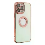 İphone 14 Pro Kılıf Slot Silikon - Rose Gold-2