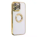 İphone 14 Pro Max Kılıf Slot Silikon - Gold-2