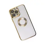İphone 14 Pro Max Kılıf Slot Silikon - Gold-3