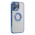 İphone 14 Pro Max Kılıf Slot Silikon - Mavi-2