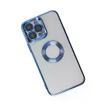 İphone 14 Pro Max Kılıf Slot Silikon - Mavi-3